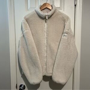 ALO Yoga Off-White/Cream Sherpa Jacket - Size Small